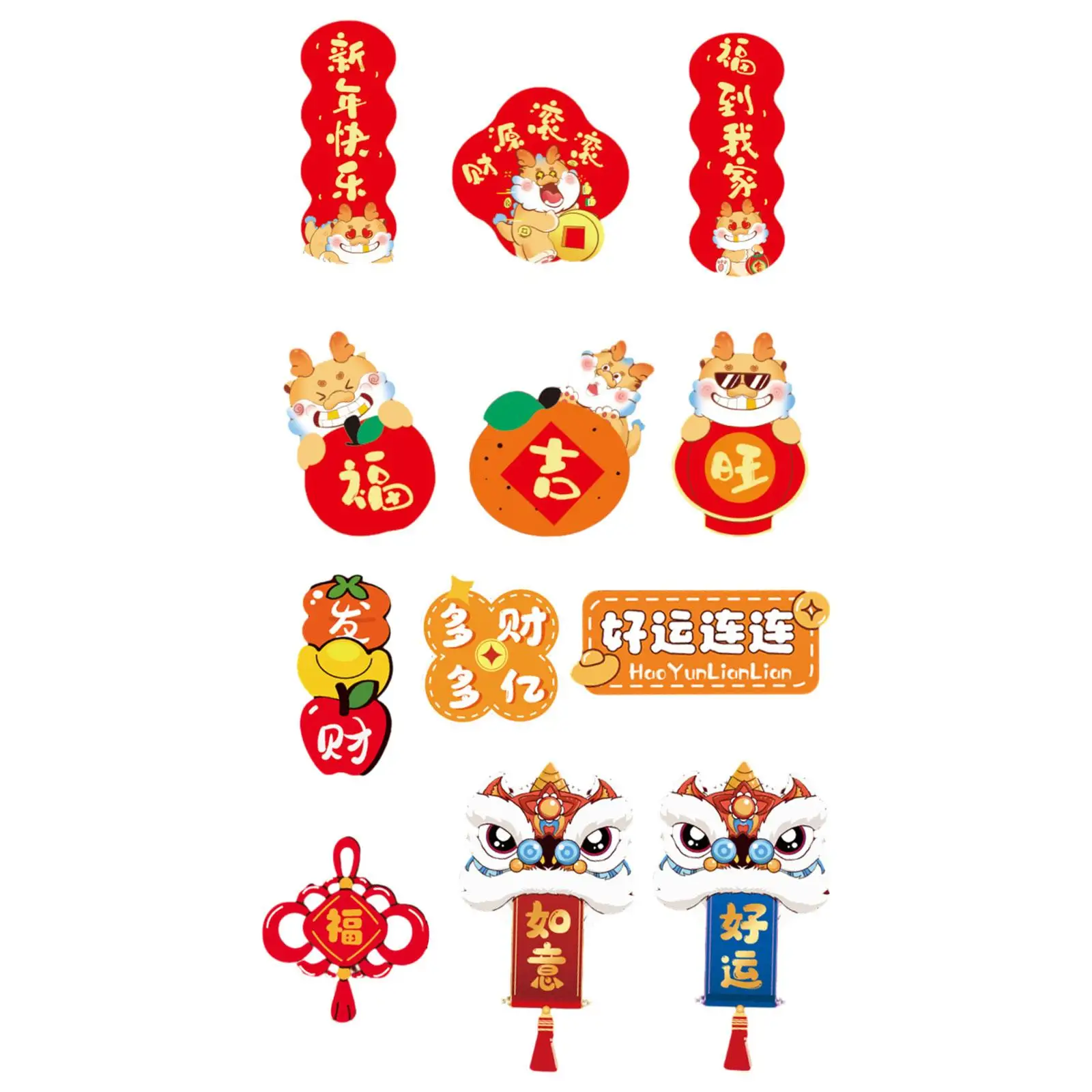 6 Pieces Chinese New Year Refrigerator Magnets 3D Lunar New Year Fridge Magnets for Spring Festival Holiday Party Supplies Decor