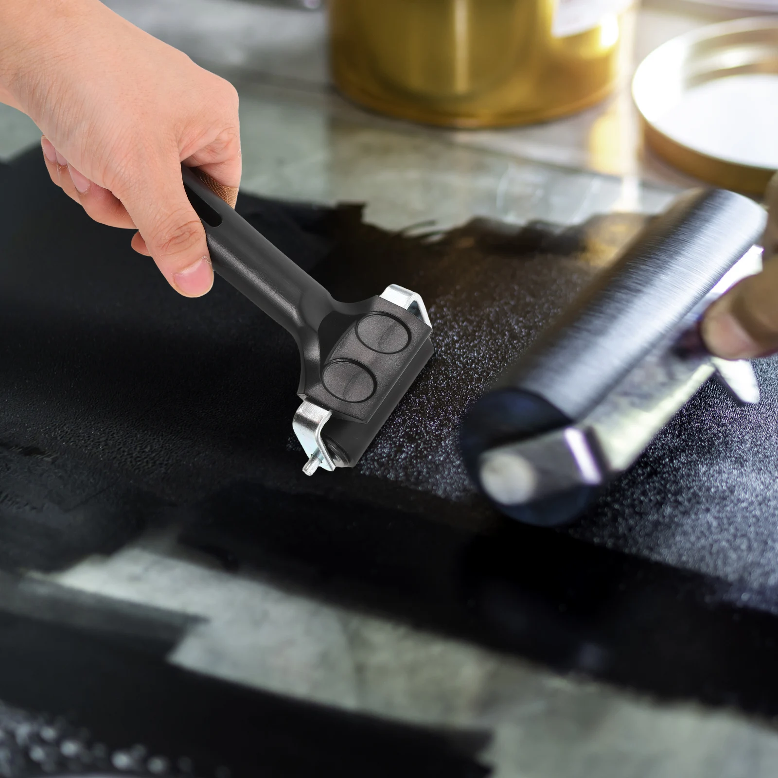 

5.7 Inch Roller For Printmaking Rubber Ink Roller Enhanced Grip Uniform Ink Distribution Sturdy Press Down Structure