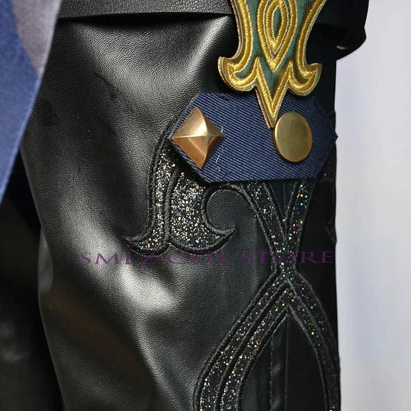 Genshin Impact Neuvillette Cosplay Costume Anime Fontaine Uniform Wig Headwear Chief Justice Halloween Party Women Men Outfit