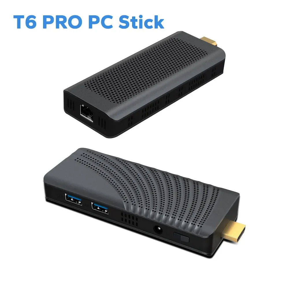 T6 PRO PC Stick Intel J4125 Mini PC Windows 10 DDR4 6GB 128GB eMMC TV Stick 1000M RJ45 LAN WiFi Bluetooth Mini Computer