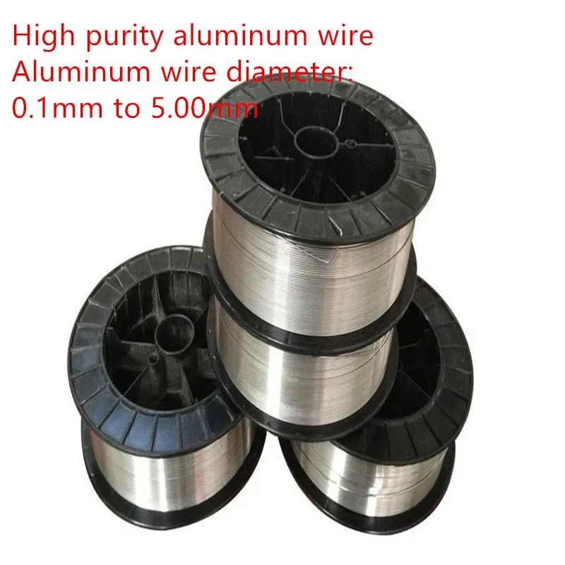 Aluminum Wire 0.1mm 0.5mm1mm 1.5mm 2mm 3mm 5mm Silver Color Bendable Flexible Craft Metal Wire For Electrode Or Experiment