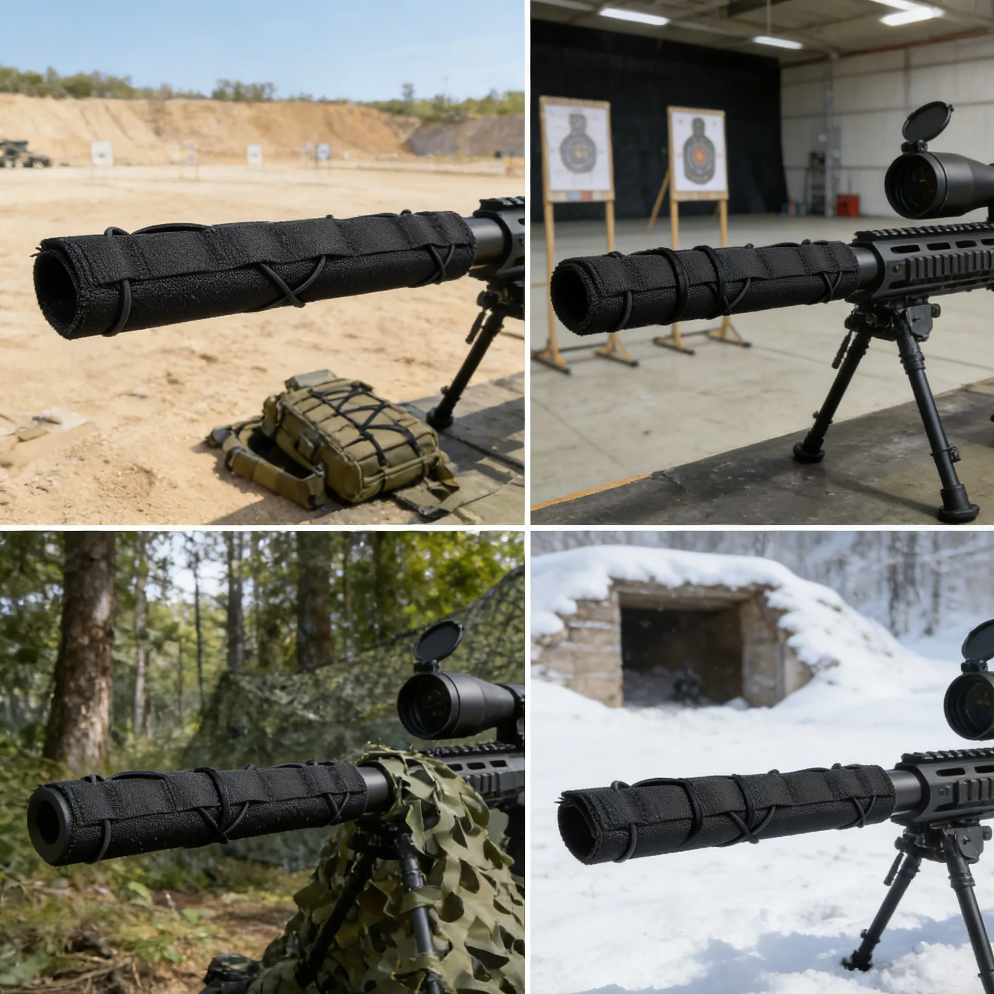 Étuis de protection tactiques pour silencieux, pour l'escalade, la chasse, le tir, housse de protection en nylon pour silencieux