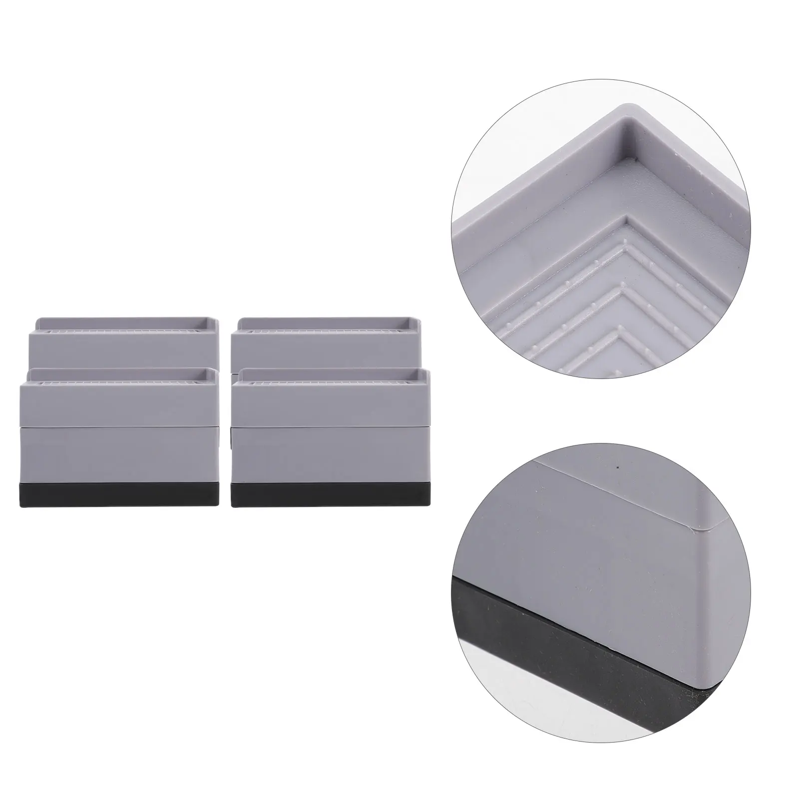

4pcs Bed Risers Nonslip Heavy Duty Table Chair Lifters Pp Tpu Furniture Height Extender Sturdy Couch Riser For Home Dorm Storage