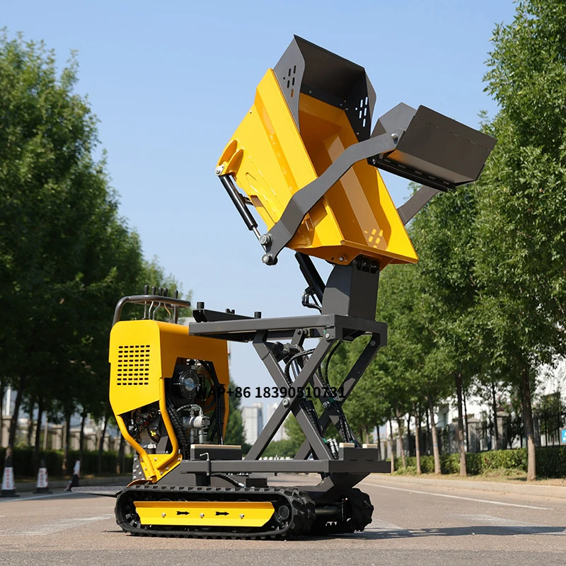 

Chinese Factories Supply Self Loading Mini Dumper 500 kg Small Crawler Tracked Dumper