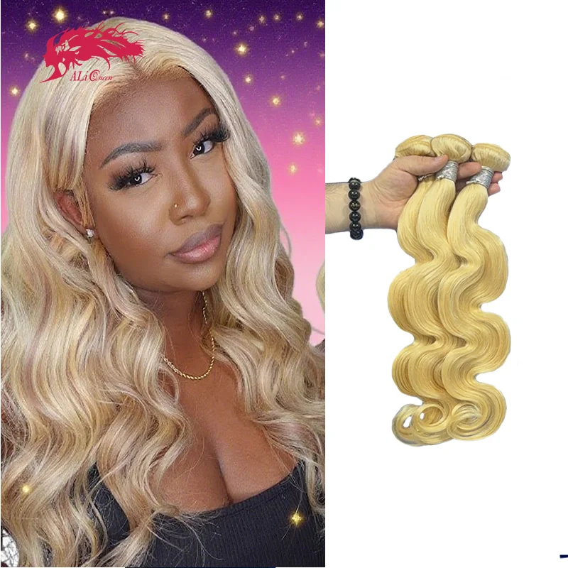 

Ali Queen Hair Body Wave 613 Blonde Bundles Human Hair Virgin Hair 3 Bundle Deals Real Human Hair Extensions For Black Women