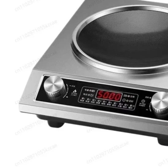 

Large Firepower Induction Wok, 3500W Household 5000W Commercial Electric Concave Cooking Pot