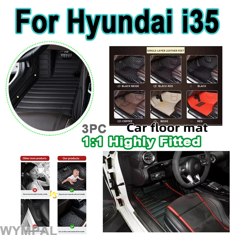 

Luxury Leather Car Floor Mats For Hyundai i35 Elantra Avante MD UD 2011~2016 Mat Carpet Luxury Rug Auto Interior Parts Car mats