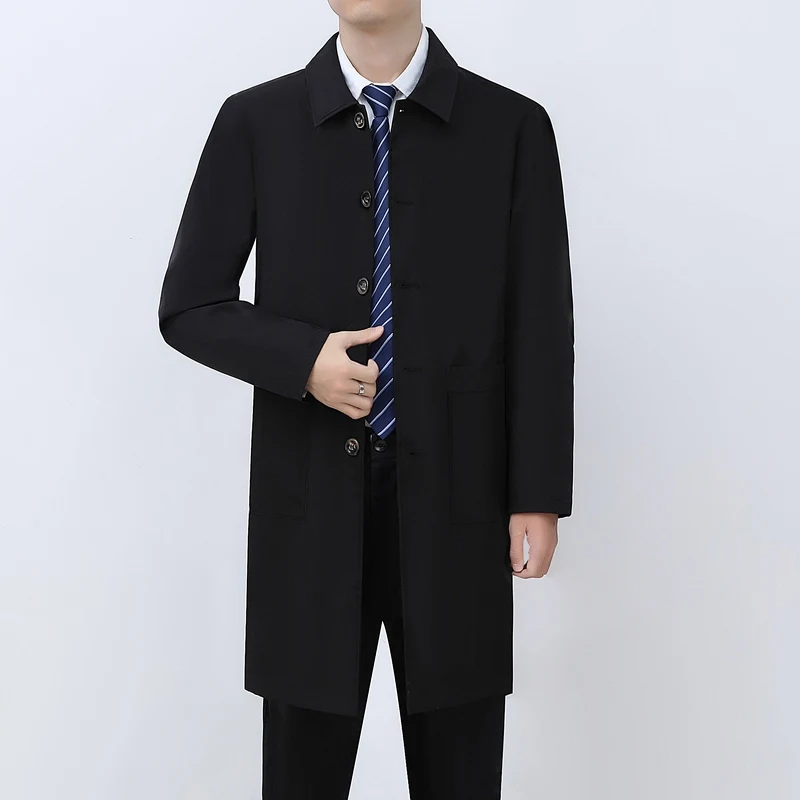 ผู้ชายหลวมสบายๆแจ็คเก็ตแฟชั่นเสื้อแจ็คเก็ตบุรุษเปิดลงปกเสื้อลําลองฤดูใบไม้ผลิฤดูใบไม้ร่วง Windbreaker ชายเสื้อผ้า