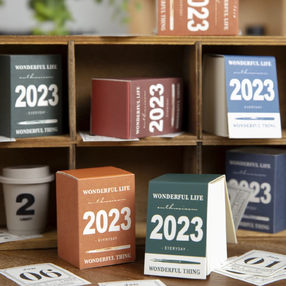 Mini Calendario de escritorio grabable, decoración para dormitorio y sala de estar