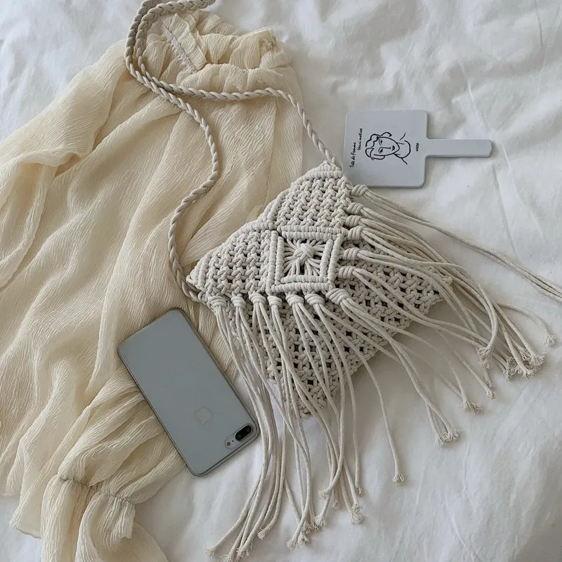 Summer Bohemian Straw Woven Bag Versatile Single Shoulder Slant Cross Beach Holiday Sand ABEYINUOR Ethnic Style Zipper Closur...