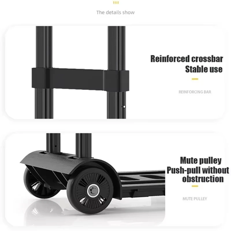 HOT! Sturdy Folding Hand Truck, Portable Luggage Cart, Utility Hand Truck For Shopping, Household & Trailers