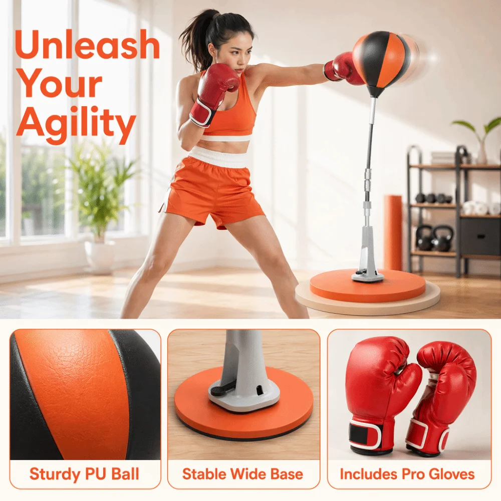 standing-boxing-speed-punching-ball-agility-training-indoor-reflex-training-auxiliary-tool-with-gloves-muay-thai-bag