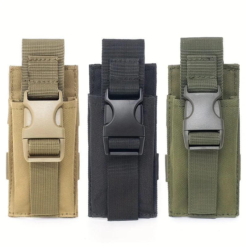 EDC Flashlight Waist Bag | Tactical Vest Attachment, 1000D Nylon, Foldable Tool Pouch, Outdoor Sports, Universal Fit view 3