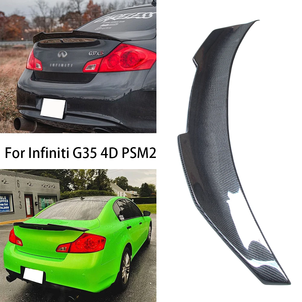 

For Infiniti G Series G25 G35 G37 4Door Sedan PSM2 Style Carbon Fiber Spoiler Trunk Wing 2007-2014 (not for STC)