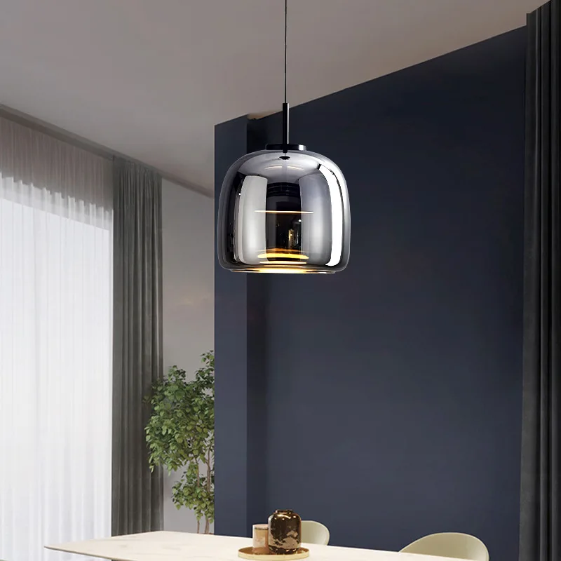 Imagem -05 - Nordic Glass Ball Luminaire Lâmpada de Suspensão Minimalista Pendant Light Fixture For Living Room Decoration