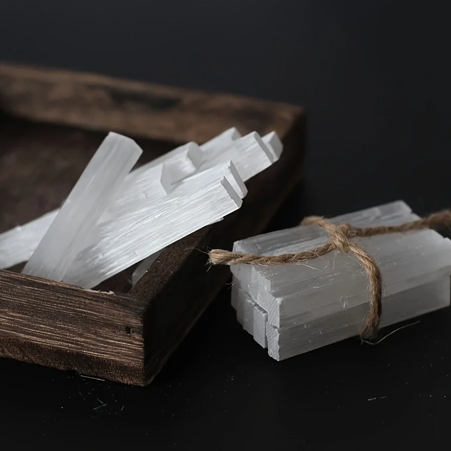 5/10/20 Stück natürliche Selenit-Kristallstäbe, weiße Quarzstäbe zum Schutz der Seele, elegante dekorative Kristalle, spirituelle Geschenke – Detail 1