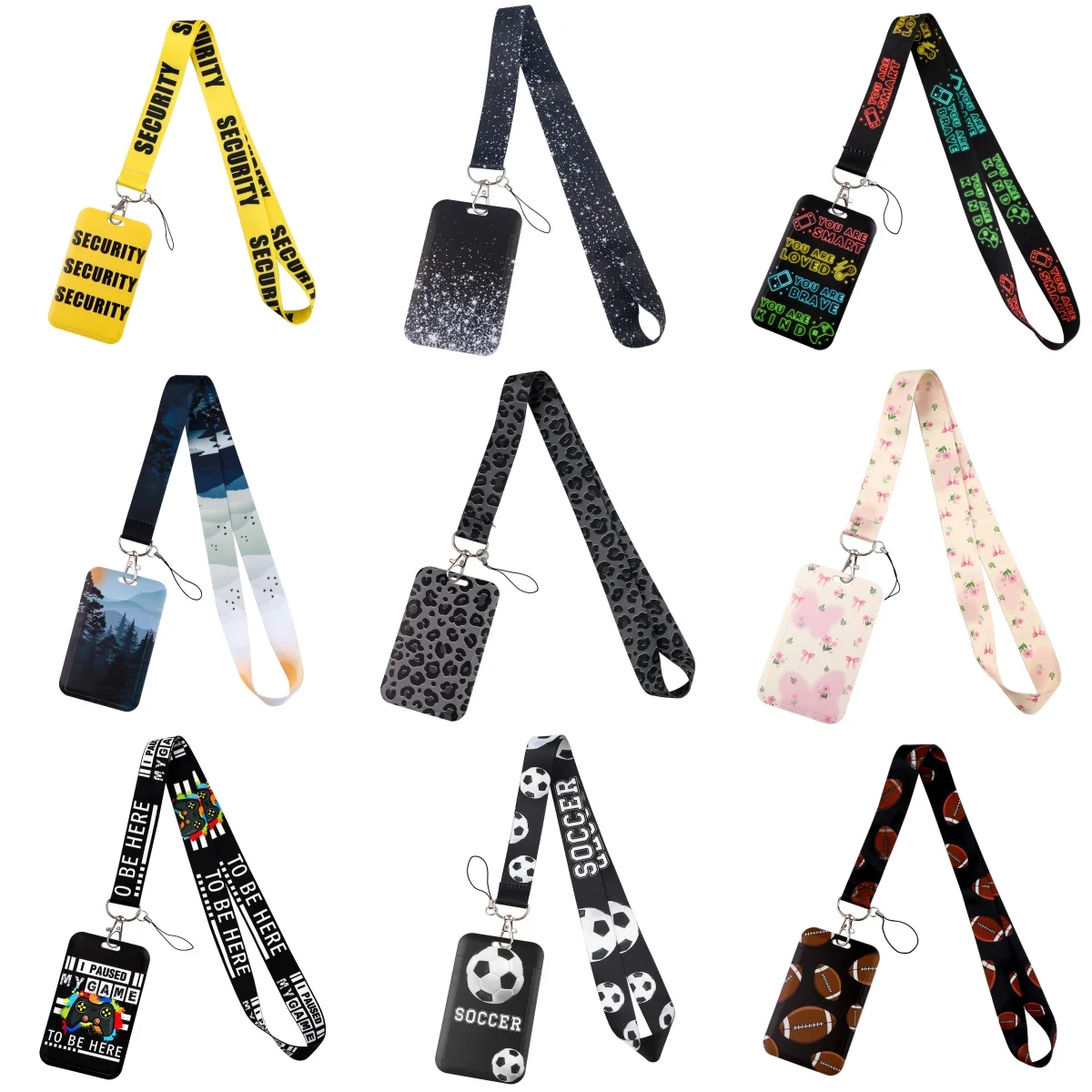 Kaarthouder met luipaardprint Lanyard Minimalistische nekriem Creditcardhouder ID-badgehouders Credentials Bescherming Kaarthoes