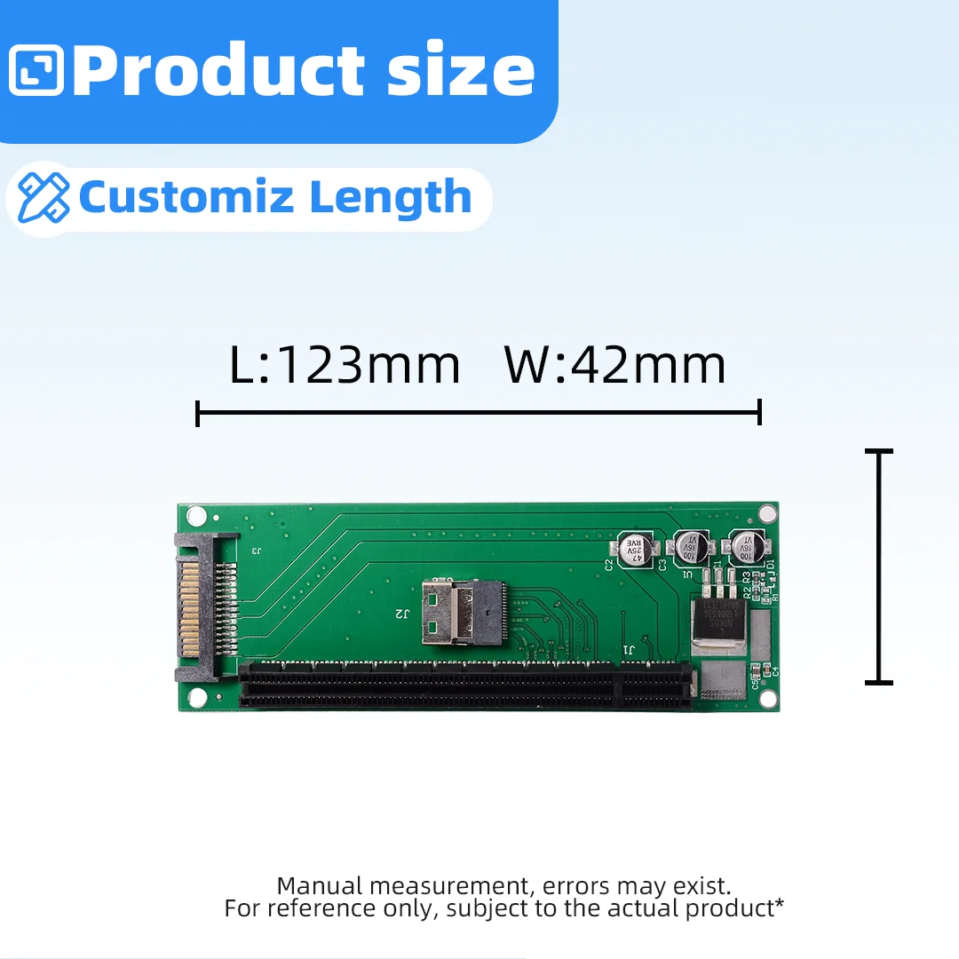 ADT-Link SFF-8654 4i (SlimSAS 4i) To PCIe 4.0 X16 External GPU Adapter Gen4 Riser Card for Graphics Card / GPU Expansion Server