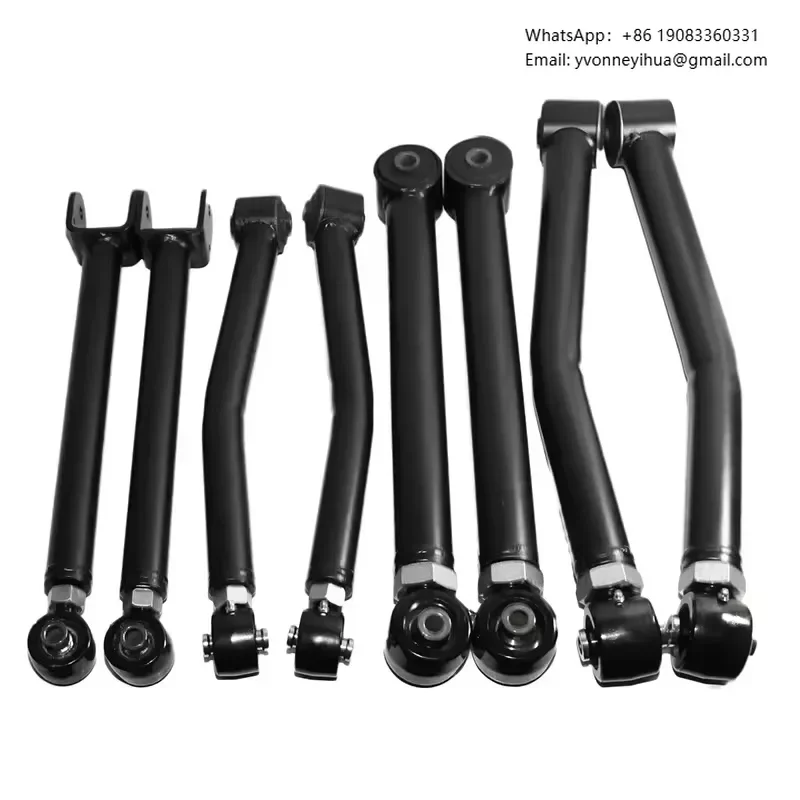

8шт черный F+R верхний+нижний Adj. Рычаг управления для Jeep Wrangler Unlimited 2007-2018 гг. 4WD/2WD