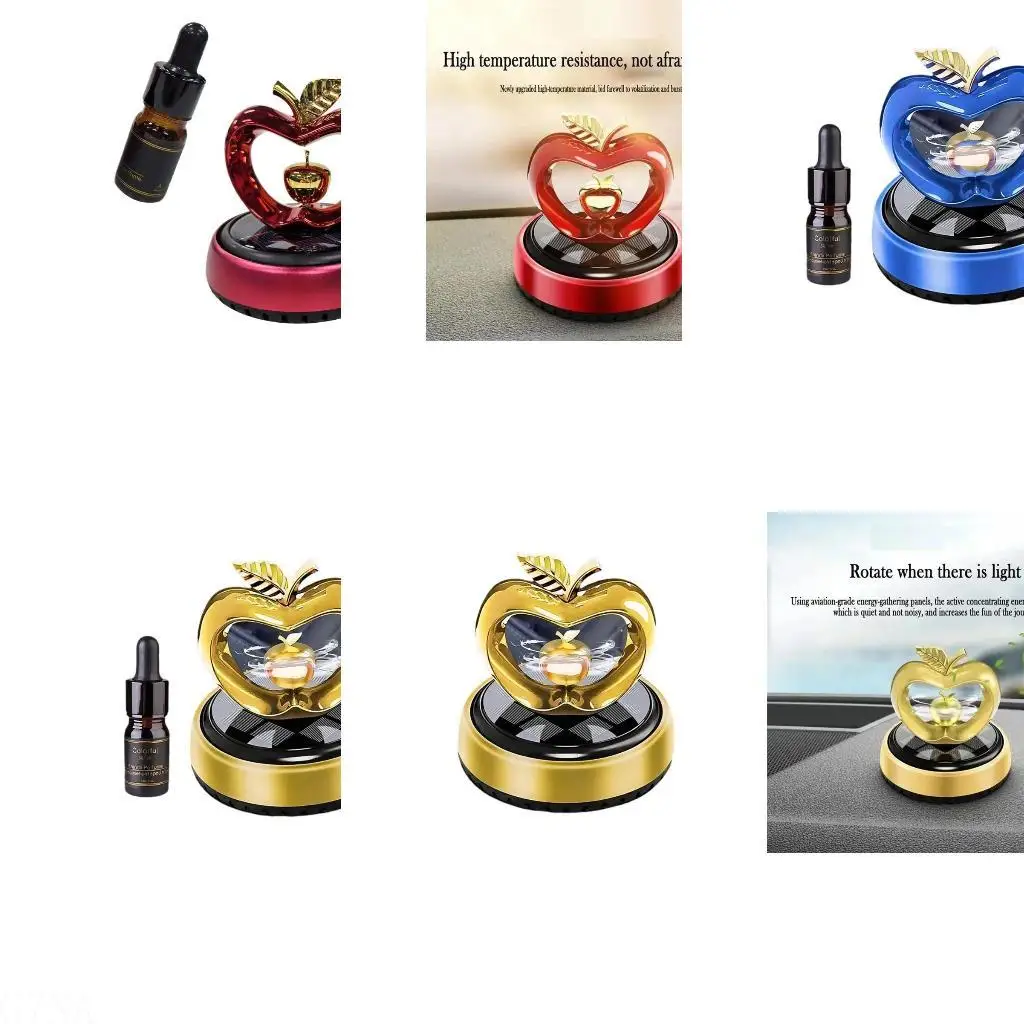 G7NA Solar Car Aroma Ornamento forma corazón Fragancias automóvil interior para automóviles para vehículos para vehículos