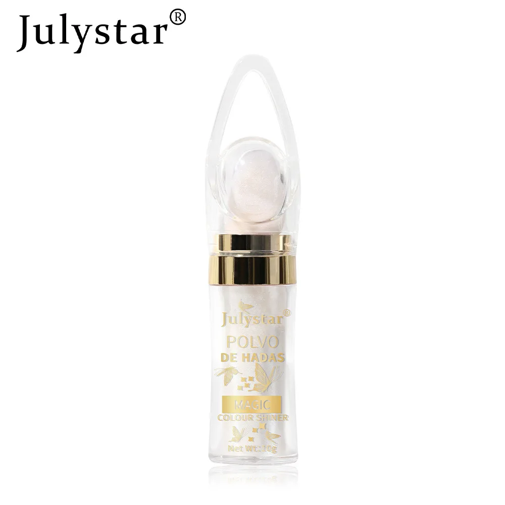 Julystar-purpurina para maquillaje de cuerpo completo, brillo de alto brillo, maquillaje femenino, polvo de hadas, cosméticos, purpurina para ojos