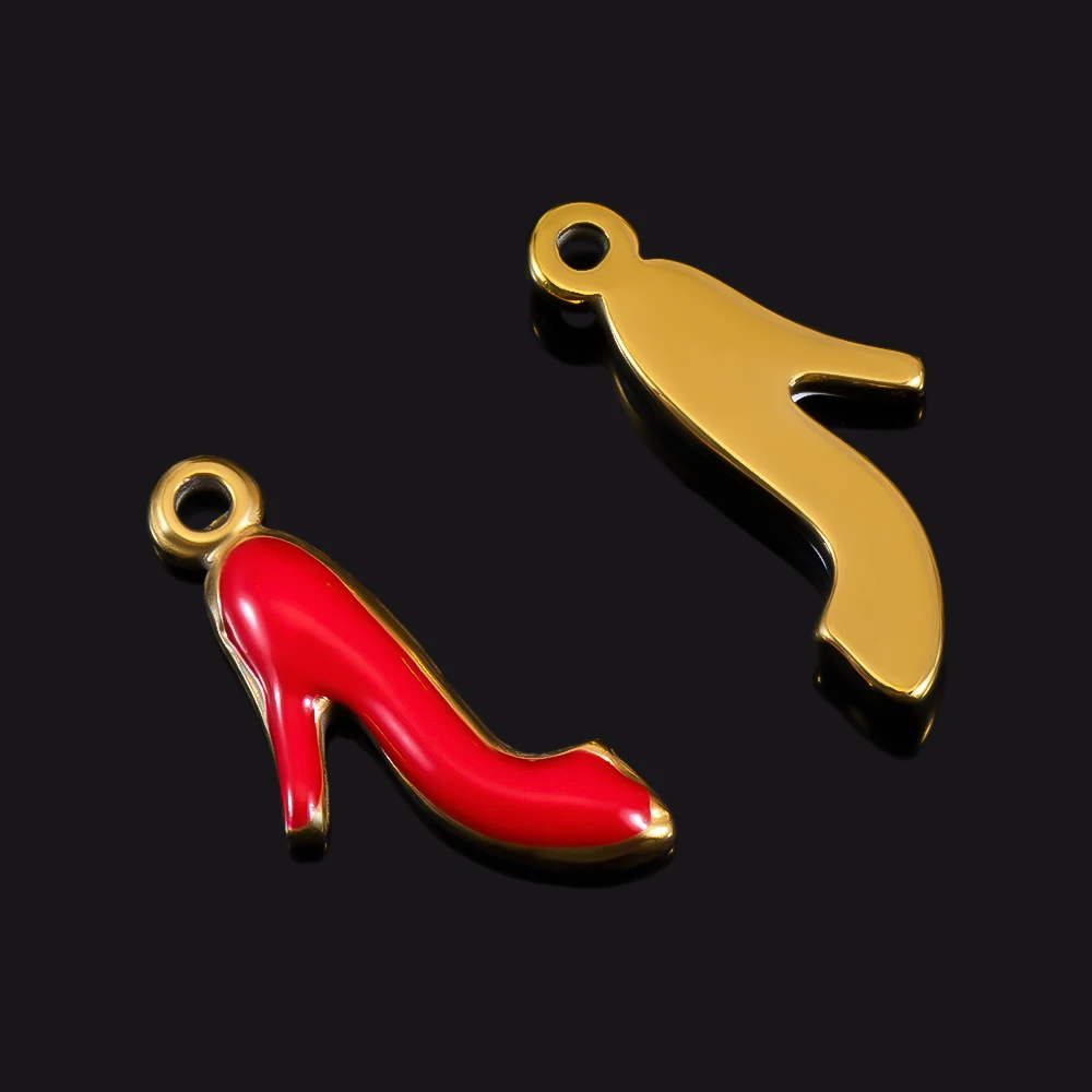 

2pcs Stainless Steel High Heels Pendant For DIY Jewelry Necklace Bracelet Earrings Handmade Accessories Material craft Wholesale