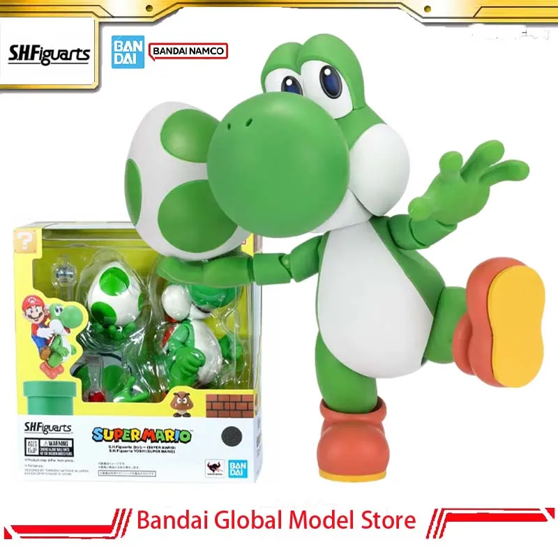 bandai-original-genuine-super-mario-shfiguarts-yoshi-base-form-action-figure-anime-figure-finished-model-toys-christmas-gifts