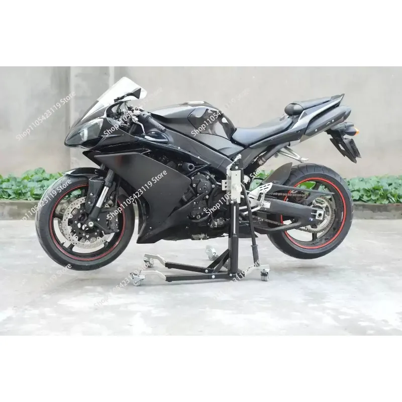 Motorcycle lifting frame, maintenance tools, repair tires support the frame, movable
