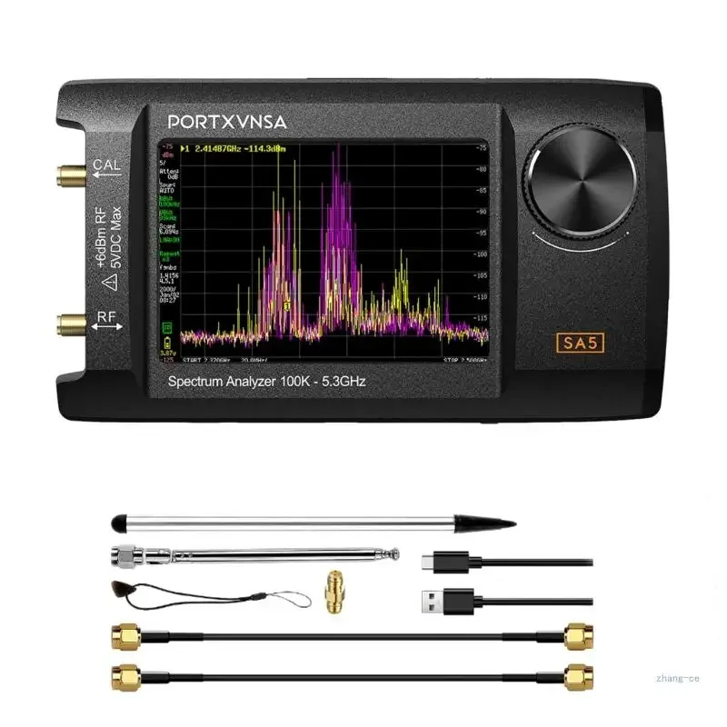 

M5TD SA5 Spectrum 4Inch LCD 100kHz-5.3GHz Frequency 5000mAh Rechargeable