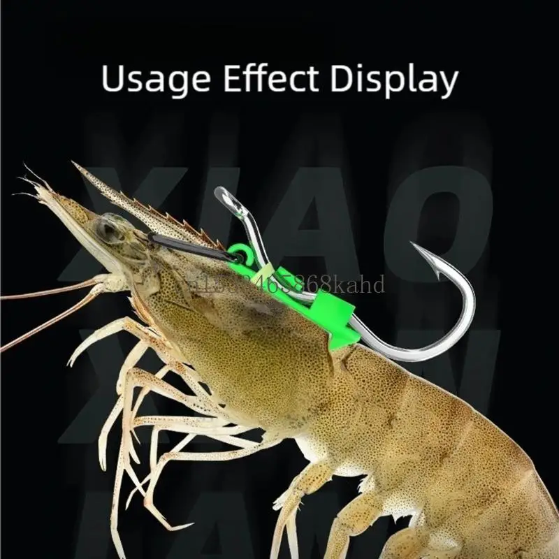 10pcs Rustproof Shrimp Hook Design to Keep Shrimp Intact and Improve Fish Catching Rates Fishing Tackle X5QF