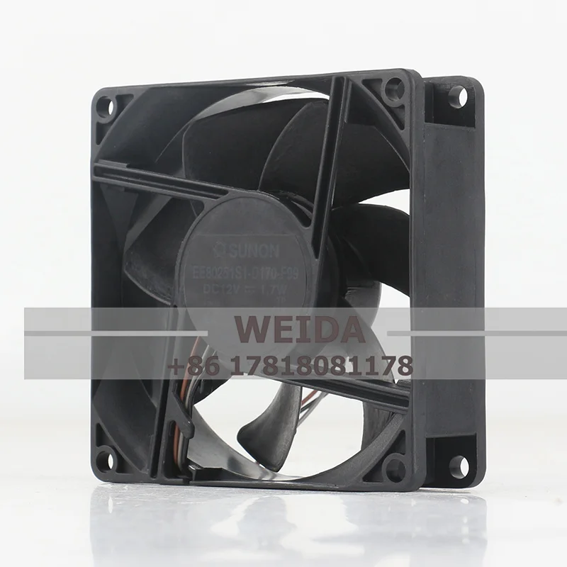 Original SUNON 8CM EE80251S1-D170-F99 DC12V 1.7W 80x80x25MM projector cooling fan