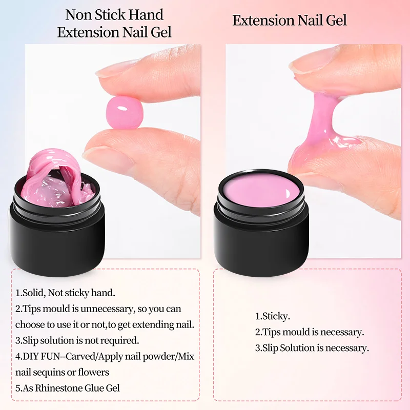 พบกับข้าม 7ml Non Stick Hand Solid EXTENSION เล็บเจลแกะสลักดอกไม้เล็บอาคาร UV เจลอะคริลิคเคลือบเงา