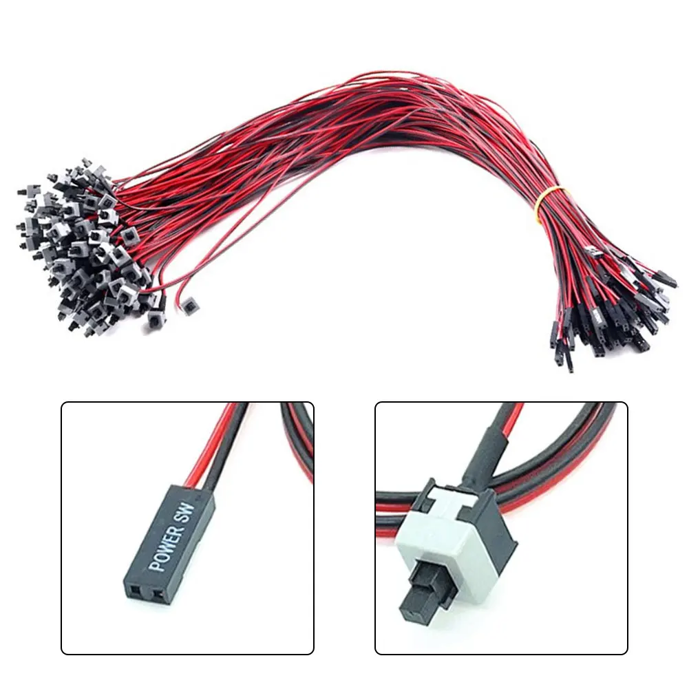 Motherboard Header Power Reset Cable Repair And Troubleshooting Flexible Wire Bulk Quantity Pack 2-pin Connector