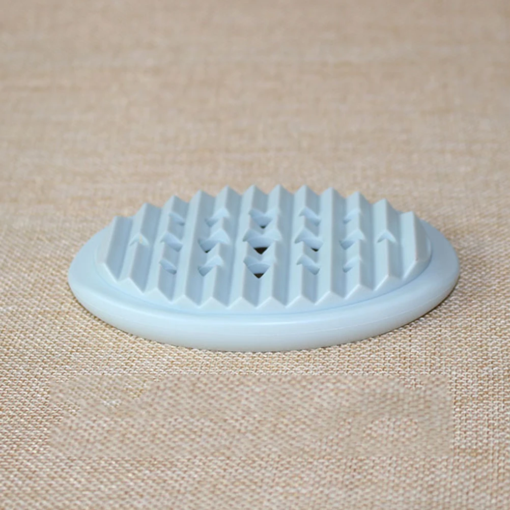 

Silicone Soap Dish Bathroom with Drain Kitchen Case for Dishes Sink Drainage Holder
