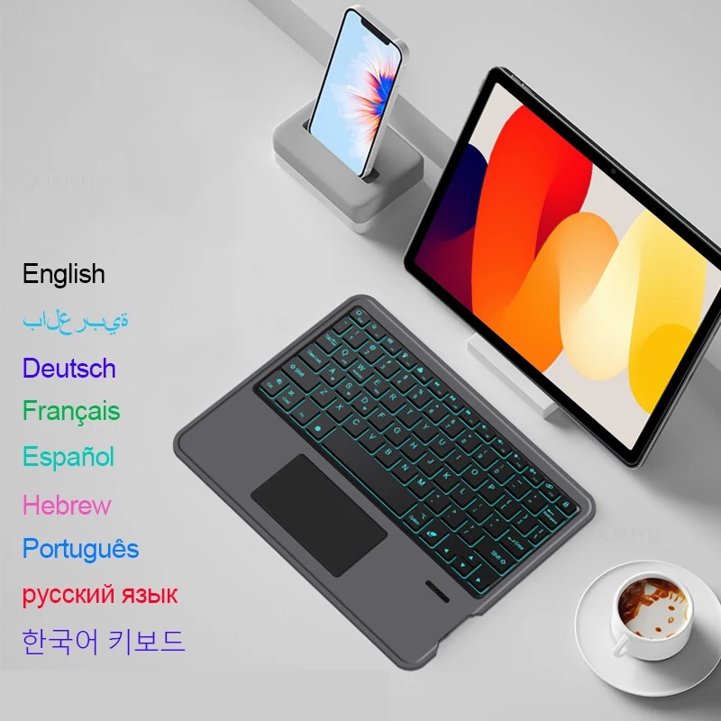 teclado para tablet retroiluminado sem fio portatil xiaomi pad pro redmi pad se mi pad max mipad5 android ios windows 01