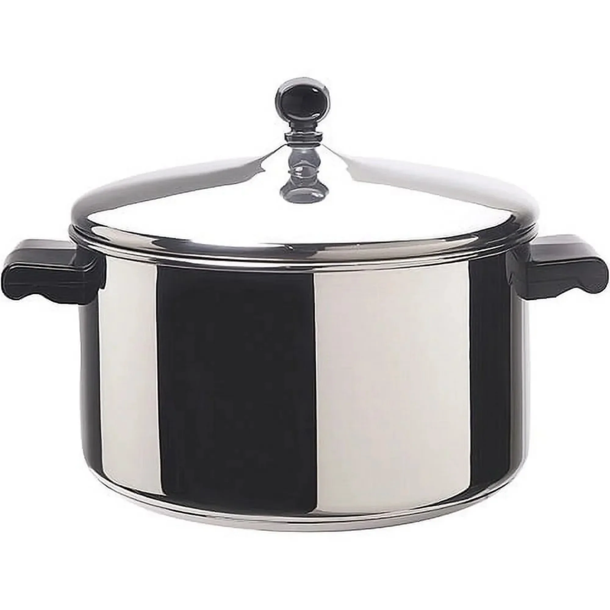 Classic Series 6 Quart Stainless Steel Stockpot with Lid, Induction Compatible, Metal Utensil and Dishwasher Safe