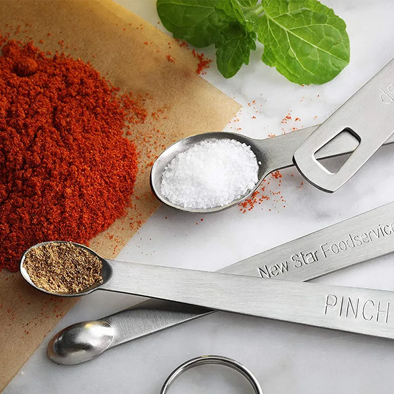 High-temperature resistant stainless steel measuring spoon with scale measuring cup, household measuring spoon tool