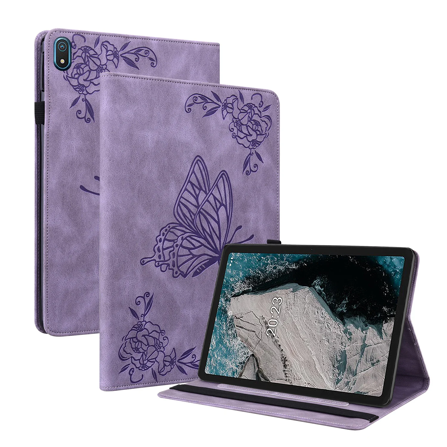 

For Nokia T20 2021 T21 2022 10.4 inch 3D Butterfly Wallet Case Stand Back TPU Cover For Nokia T10 8 inch 2022 Tablet Case