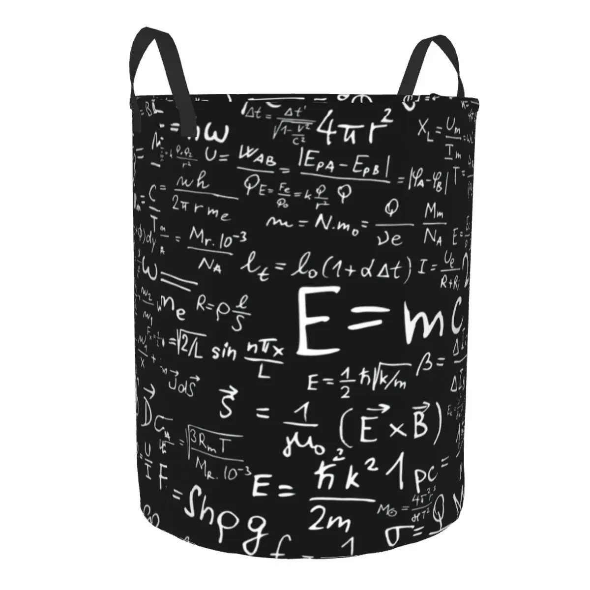 Physics Equations Laundry Basket Collapsible Geek Science Math Clothes Hamper for Nursery Kids Toys Storage Bag