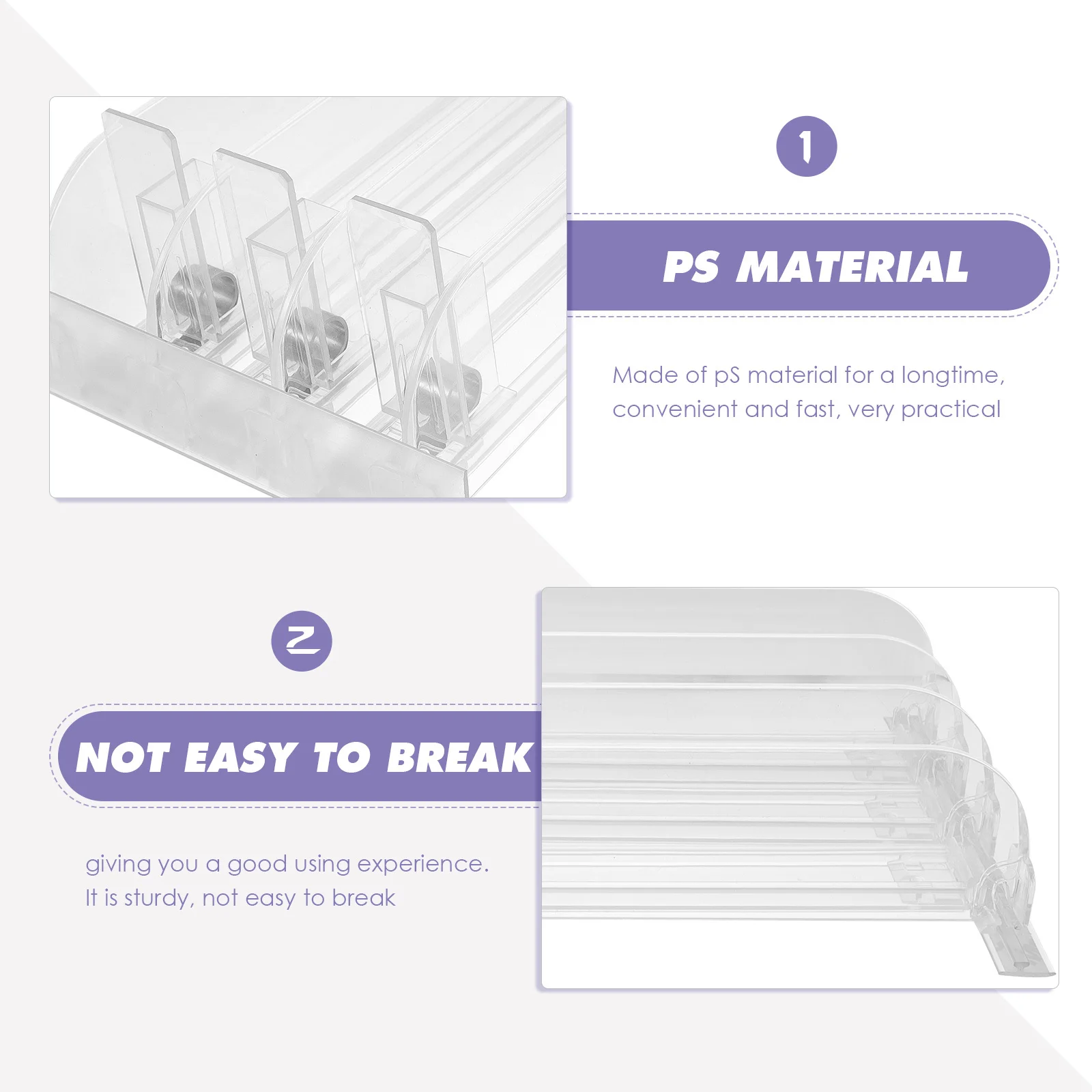 

3 Pcs Tray Fridge Pusher Glide Dispenser Sliding Shelf Drinking Pushers Transparent Beverage Vending Machine Organizer