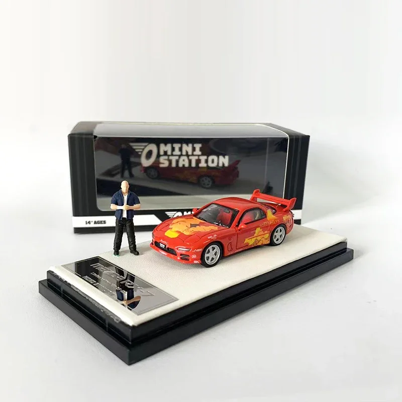 

Mini Station 1:64 Model Car RX-7 Alloy Die-Cast Sport Vehicle- Orange