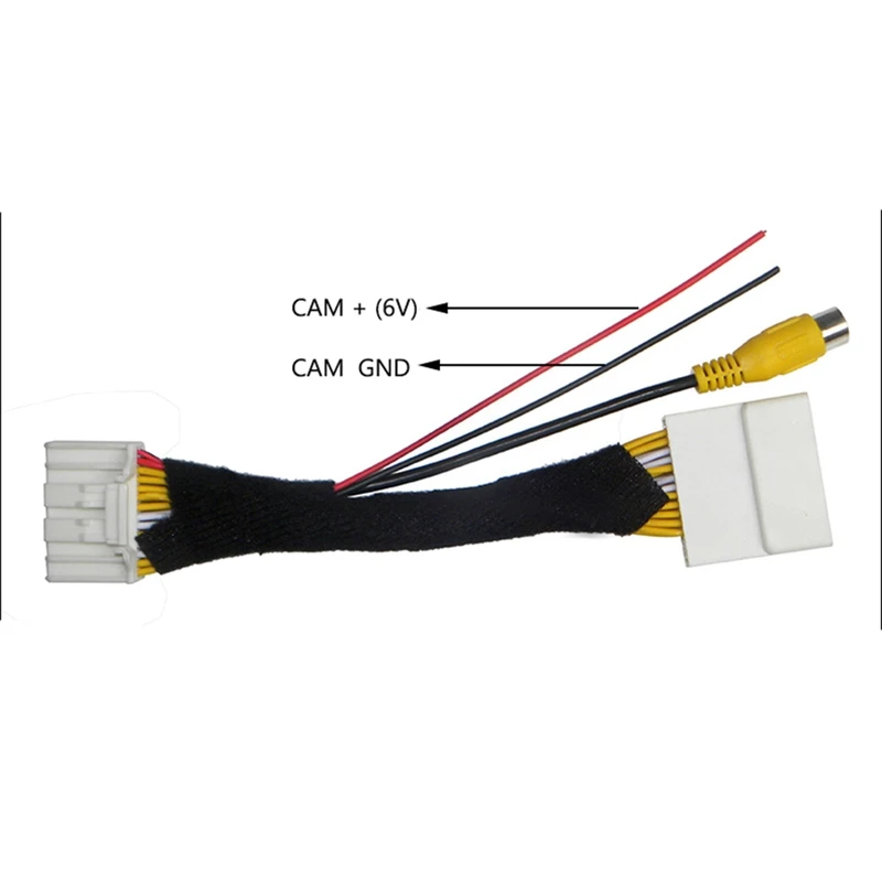 28 Pin Car RCA Video Reverse Camera Convert Cable Adapter For Mazda 2 3 6 CX-5 Demio Axela Roadster MX-5 Miata