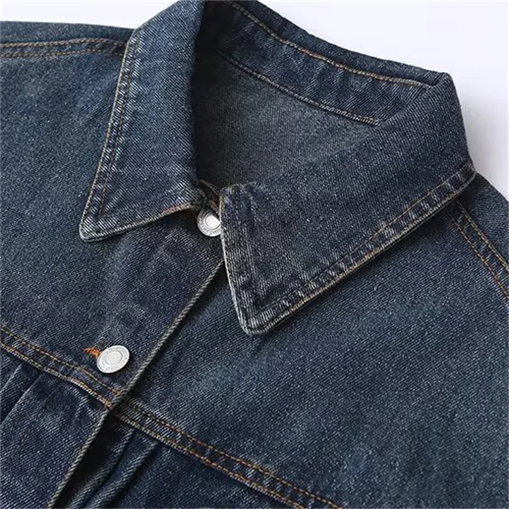 2024ZAR * Spring/Summer New Women\'s versatile loose and versatile heart-shaped pocket denim jacket jacket