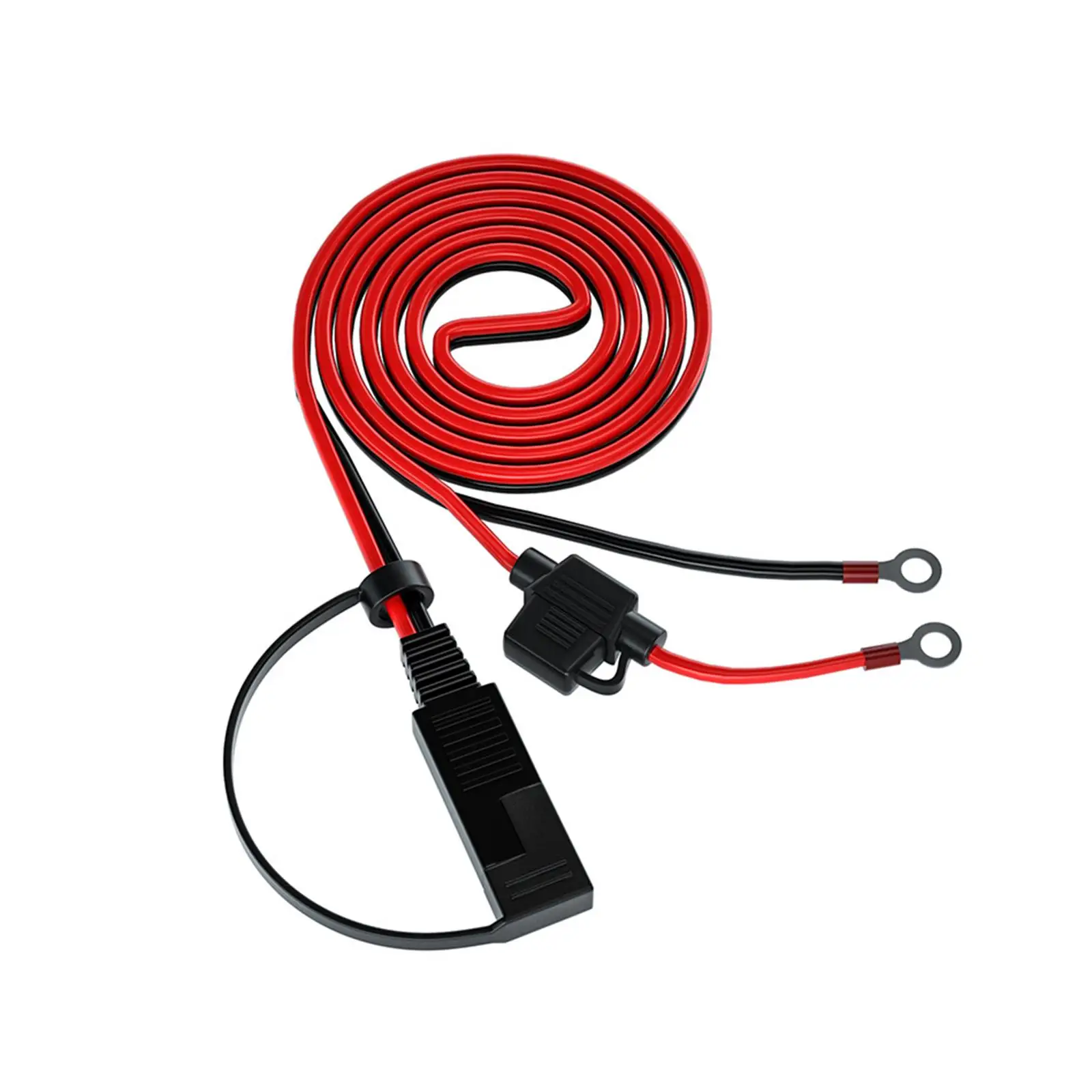 SAE to O Rings Terminal Harness 4.6ft Battery Extension Cable with Dust Cover