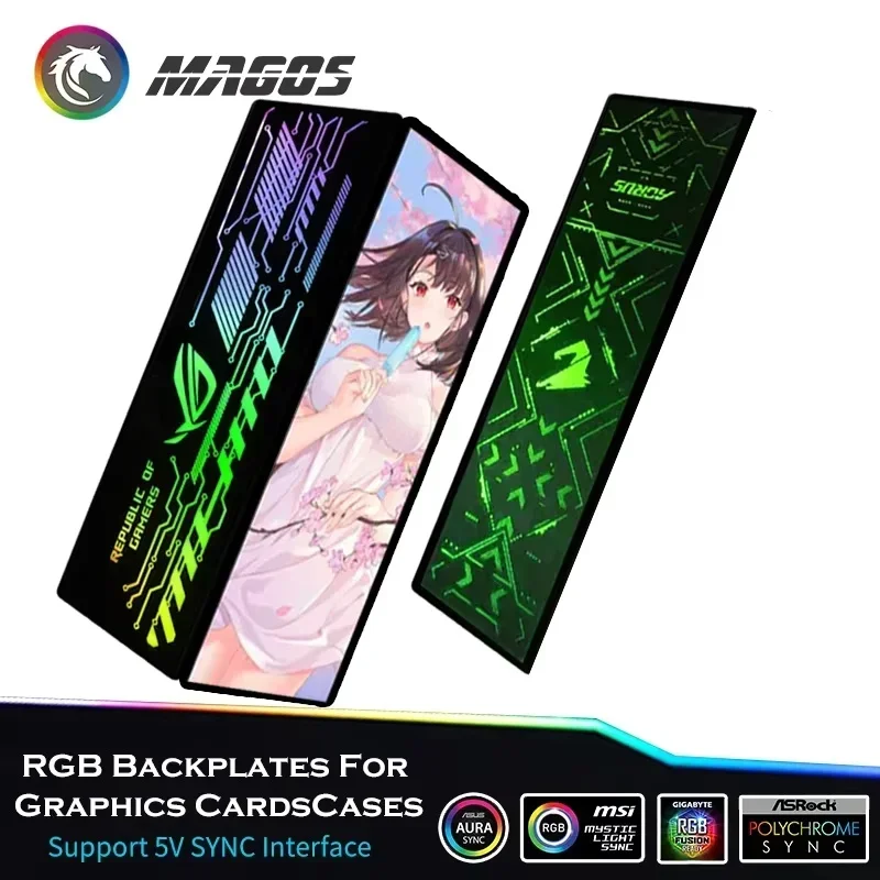 Customized Computer Case RGB Panel 5V/12V RGB Colorful Modding For VGA/PSU/Cabinet Backplate Light Board PC Gamer DIY