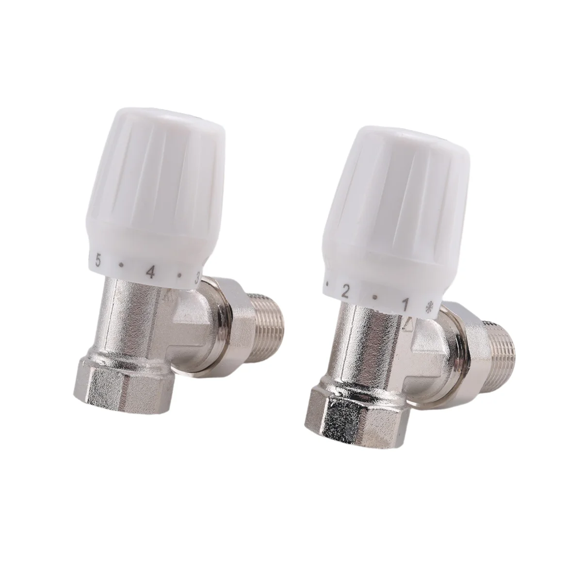 

Thermostatic Radiator Valve 2Pcs 15mm x 1/2Inch Thermostatic Angle TRV Thermostatic Radiator Valve for Home Office