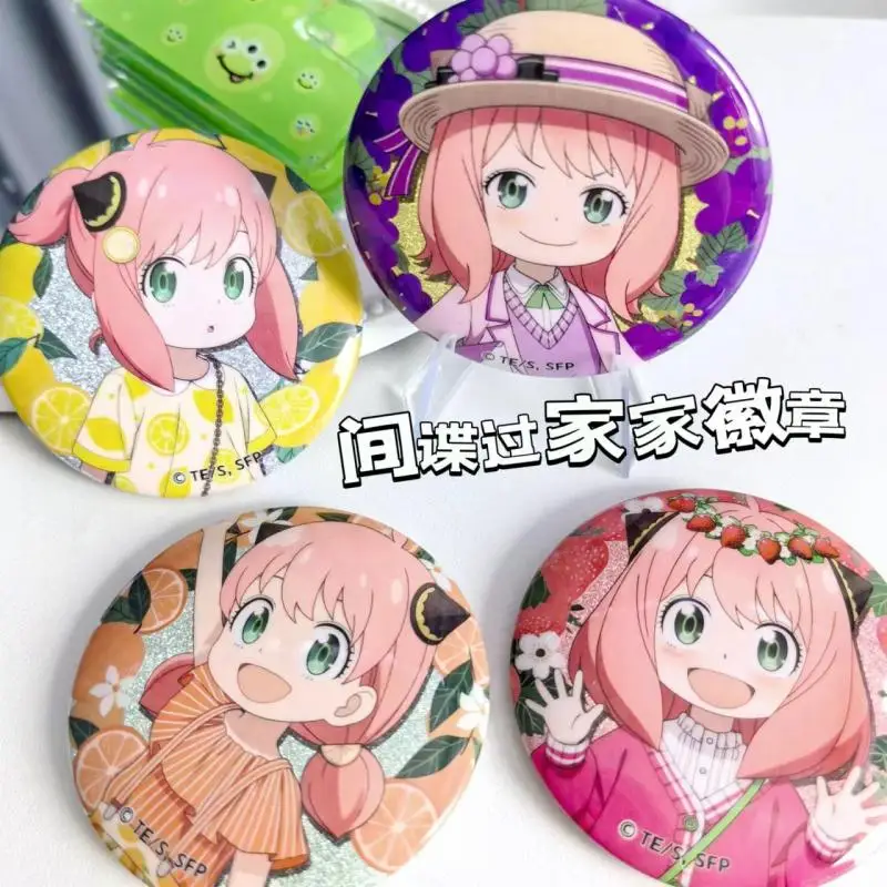 Kawaii Anime SPY x FAMILY Anya Forger Lovely Badge Cute Cartoon Anya Anime Peripheral Pendant Brooch Toys for Girls