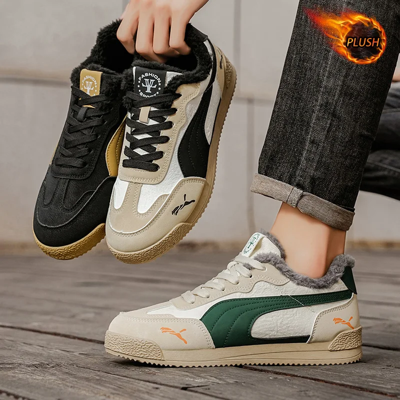 Homens tênis casuais inverno tênis de corrida ao ar livre plataforma casual tênis anti deslizamento calçados moda esporte sapatos tamanho 39-44