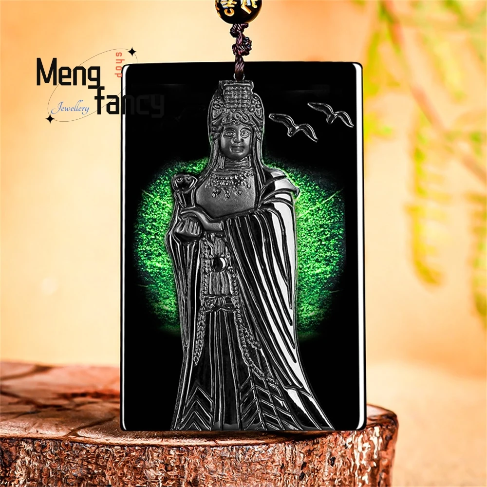 

Genuine Natural A Goods Jade Mocui Mazu Jade Pendant Ice For Men And Women To Protect Peace Jade Luxury Necklace Fine Jewelry