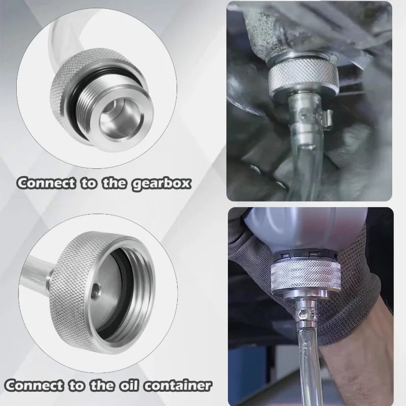 

Шланг для заправки трансмиссии, комплект шлангов для заправки жидкости для автомобильной трансмиссии, адаптер для замены жидкости, алюминиевый сплав, ПВХ, 1,5 м, аксессуары